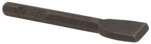 Hammer & Chipper Replacement Chisel: Hex, 3/4" Head Width, 1-1/2" OAL, 1/8" Shank Dia