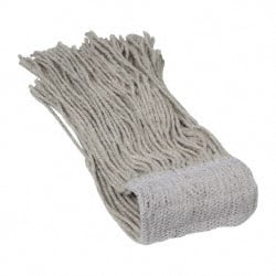 Wet Mop Cut: Clamp Jaw, Large, White Mop, Cotton