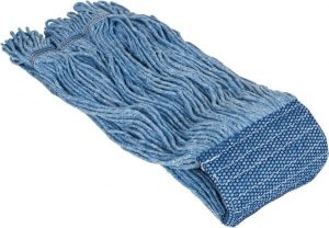 Wet Mop Loop: Clamp Jaw, X-Large, Blue Mop, Blended Fiber