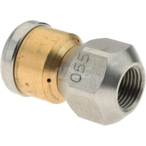 3,000 psi Rotating, Stainless Steel, Sewer Pressure Washer Nozzle