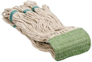 Wet Mop Loop: Clamp Jaw, Large, White Mop, Cotton