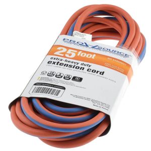 25', 14/3 Gauge/Conductors, Orange/Blue Strip, Outdoor Extension Cord