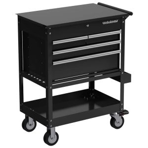 Tool Storage Cart Combos; Cart Combo Type: Rolling Tool Cart ; Locking Mechanism: Tubular Key Lock ; Color: Black ; Overall Depth: 20.35 ; Overall Height: 39.3 ; Overall Width: 32