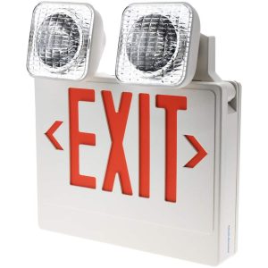 1 Face Ceiling & Wall Mount LED Combination Exit Signs