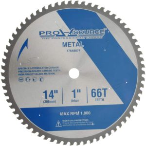 Wet & Dry Cut Saw Blade: 14" Dia, 1" Arbor Hole, 0.0906" Kerf Width, 66 Teeth