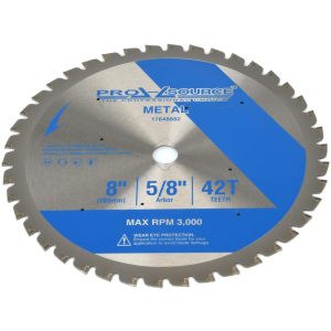 Wet & Dry Cut Saw Blade: 8" Dia, 5/8" Arbor Hole, 0.0709" Kerf Width, 42 Teeth