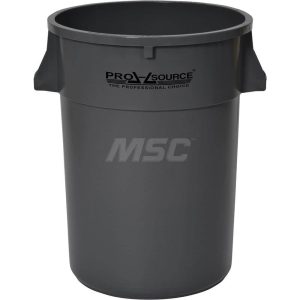 Trash Cans & Recycling Containers; Product Type: Institutional Can ; Container Capacity: 32 gal ; Container Shape: Round ; Lid Type: Flat ; Container Material: Polyethylene ; Color: Gray
