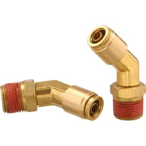 Metal Push-To-Connect Tube Fittings; Connection Type: Push-to-Connect x MNPT ; Material: Brass ; Tube Outside Diameter: 1/4 ; Maximum Working Pressure (Psi - 3 Decimals): 250.000 ; Standards: DOT ; Thread Type: NPT