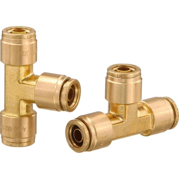 Metal Push-To-Connect Tube Fittings; Connection Type: Push-to-Connect ; Material: Brass ; Tube Outside Diameter: 3/8 ; Maximum Working Pressure (Psi - 3 Decimals): 250.000 ; Standards: DOT ; UNSPSC Code: 27121700