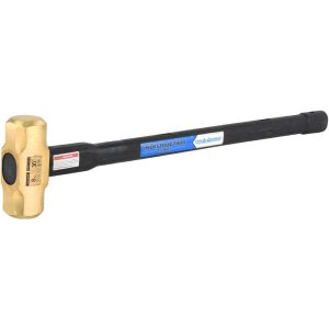 Non-Sparking Hammers; Tool Type: Brass Hammer; Head Material: Brass; Handle Material: Steel; Head Weight Range: 6 - 9.9 lbs.; Overall Length Range: 21" and Longer; Head Weight (Lb.): 8; Overall Length (Inch): 30; Face Diameter (Inch): 2.1500; Head Length