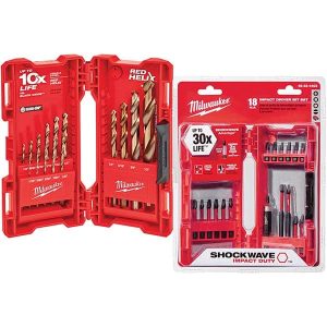 Drill Bit Set: Jobber Length Drill Bits, 15 Pc, 0.0625" to 0.5" Drill Bit Size, 135 °, Steel