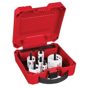 Utility Hole Saw Kit: 12 Pc, 3/4 to 2-5/8" Dia