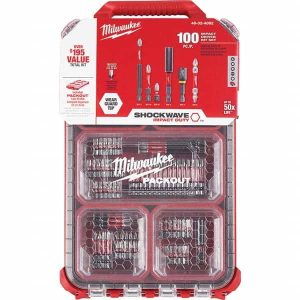 Power & Impact Screwdriver Bit Sets; Set Type: Driver Bit; Material: Steel; Measurement Type: Inch; Includes: (10) 1" Square Bits: #1, #2, #3;(12) 1" Phillips Bits: #1, #2, #3;(20) 1" Torx Bits: T10, T15, T20, T25, T27, T30;(5) Slotted Bits: 1/4, 1/6, 1/8