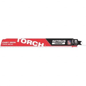 Reciprocating Saw Blade: 9" Long, Solid Carbide