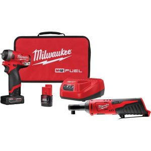 Cordless Impact Wrench: 12V, 1/4" Drive, 0 to 3,200 BPM, 3,200 RPM