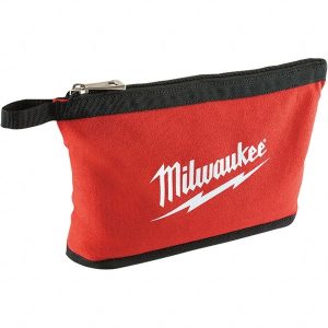 Zippered Pouch: 1 Pocket, Canvas, Black