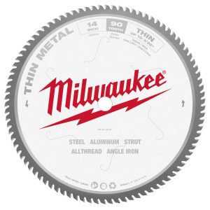 Wet & Dry Cut Saw Blade: 14" Dia, 1" Arbor Hole, 90 Teeth