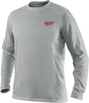 Base Layer Shirt: Polyester, 3X-Large, Gray