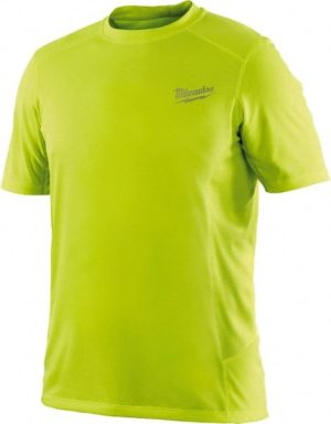 Base Layer Shirt: Polyester, Large, Yellow