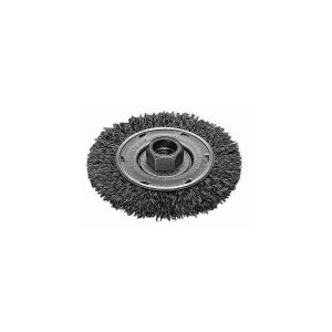Wheel Brush: 4" Wheel Dia, Crimped