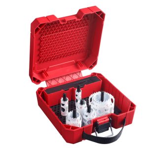 Hole Saw Kit: 15 Pc, 3/4 to 3" Dia