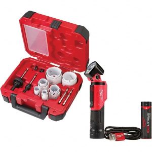 General Purpose Hole Saw Kit: 15 Pc, 3/4 to 2-1/2" Dia