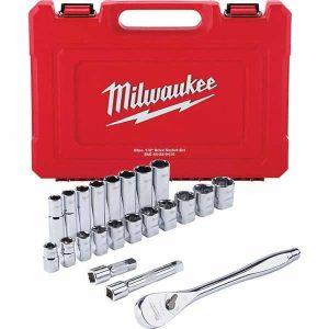 Ratchet Socket Set: 22 Pc
