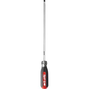 Slotted Screwdriver: 1/4" Width, 13" OAL, 10" Blade Length