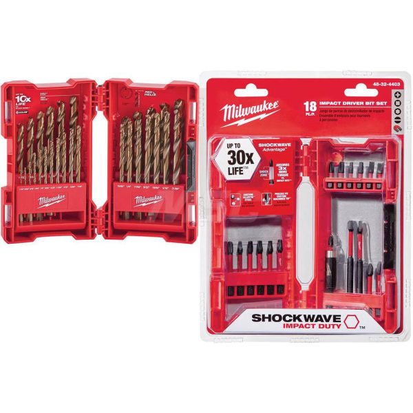 Drill Bit Set: Maintenance Length Drill Bits, 135 °, Cobalt