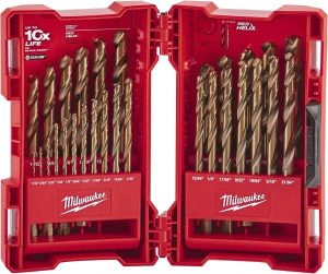 Drill Bit Set: Maintenance Length Drill Bits, 29 Pc, 135 °, Cobalt