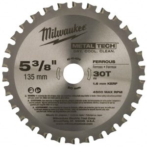 Wet & Dry Cut Saw Blade: 5-3/8" Dia, 0.7874" Arbor Hole, 0.062" Kerf Width, 30 Teeth