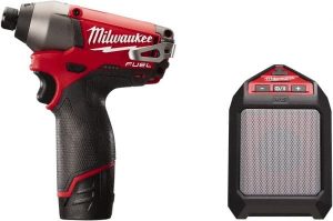 Cordless Impact Driver: 12V, 1/4" Drive, 99.99 ft/lb, 2,650 RPM