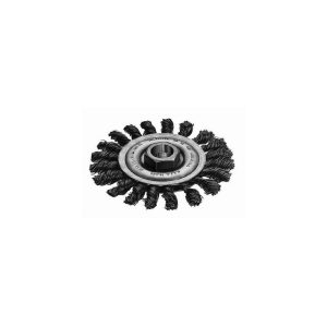 Wheel Brush: 4" Wheel Dia, Knotted