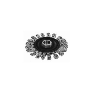 Wheel Brush: 4" Wheel Dia, Knotted