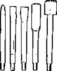 Hammer & Chipper Replacement Chisel: Moil Point, 18" OAL, 1/2" Shank Dia