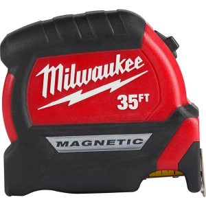 Tape Measure: 16' Long, 1-3/16" Width, Black & Yellow Blade