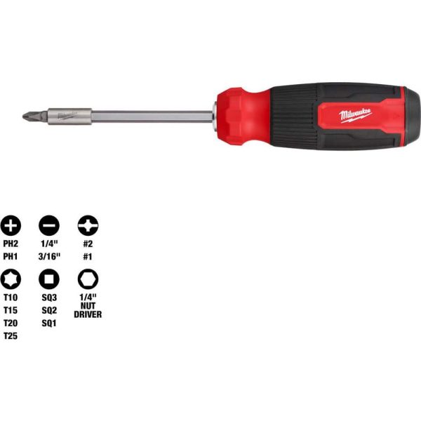 Bit Screwdrivers; Type: Multi-Bit Screwdriver ; Tip Type: Multi ; Drive Size (TXT): 1/4 ; Phillips Point Size: 0 ; Shaft Length: 1.5000 ; Handle Type: Ergonomic
