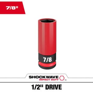 Specialty Sockets; Socket Type: Deep Socket ; Type: Deep ; Drive Size: 1/2 ; Socket Size: 7/8 in ; Insulated: No ; Non-sparking: No