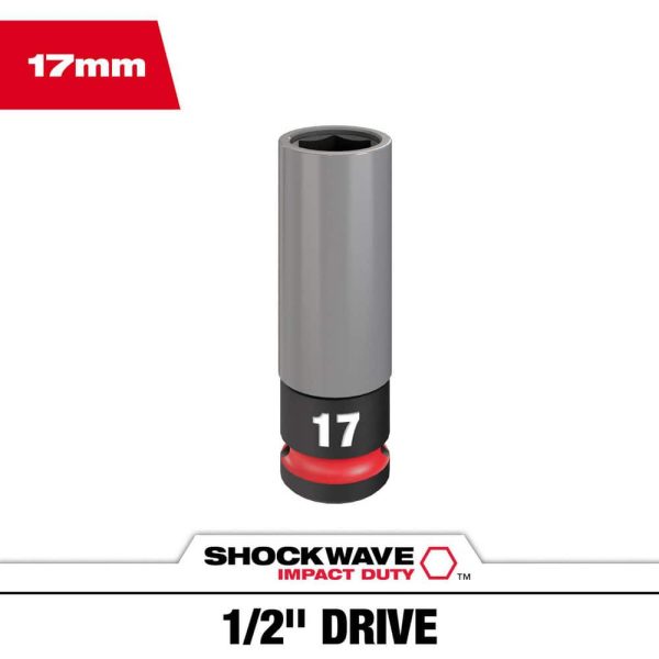 Specialty Sockets; Socket Type: Deep Socket ; Type: Deep ; Drive Size: 1/2 ; Socket Size: 17 mm ; Insulated: No ; Non-sparking: No