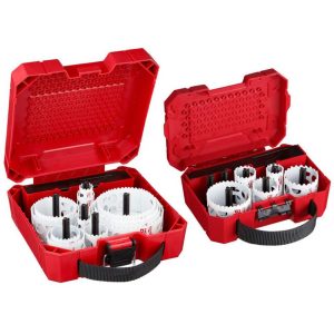 Hole Saw Kits; Minimum Saw Diameter (Decimal Inch): 1-1/2 ; Maximum Saw Diameter (Decimal Inch): 4-5/8 ; Number of Hole Saws: 9 ; Cutting Edge Style: Toothed ; Material: Bi-Metal ; Material Application: Wood
