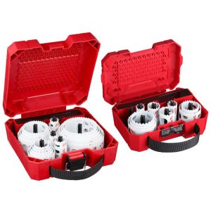Hole Saw Kits; Minimum Saw Diameter (Decimal Inch): 3/4 ; Maximum Saw Diameter (Decimal Inch): 4-3/4 ; Number of Hole Saws: 22 ; Cutting Edge Style: Toothed ; Material: Bi-Metal ; Material Application: Wood; Duct; Metal; Plastic; Steel