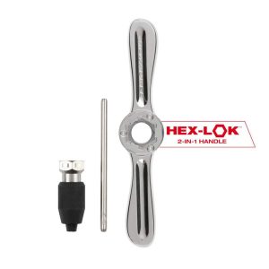 Combination Tap & Die Wrenches; Hex Size (Inch): 1 ; Maximum Tap Size Compatibility (Inch): 1/2 ; Material: Metal ; Includes: (1) Hex-LOK 2-IN-1 Handle, (1) Tap Collet with Sliding T-Handle