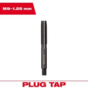 Straight Flute Taps; Tap Type: Straight Flute ; Thread Size (mm): M8x1 ; Thread Standard: Metric ; Chamfer: Plug ; Material: High-Carbon Steel ; Coating/Finish: Black Oxide
