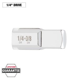 Socket Adapters & Universal Joints; Adapter Type: Socket Adapter ; Male Size: 3/8 in ; Female Size: 1/4 ; Male Drive Style: Square ; Overall Length (Inch): 1 ; Female Drive Style: Square