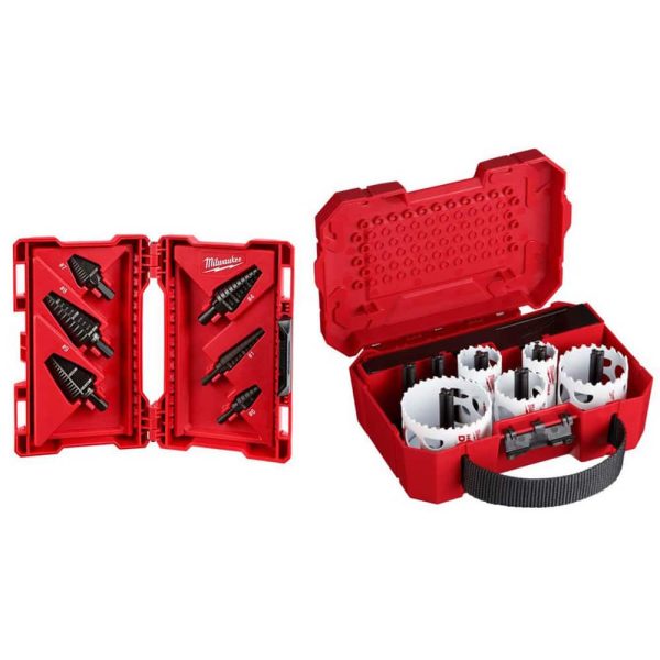 Drill Bit Sets; Drill Bit Set Type: Step Drill Bits ; Number of Pieces: 6.000 ; Tool Material: High-Speed Steel ; Minimum Drill Bit Size (Inch): 1/8 ; Maximum Drill Bit Size (Inch): 1-1/8 ; Step Increments: 1/16