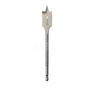 13/16", 1/4" Straight Shank, Bright Finish, Carbon Steel, Spade Blade Drill Bit