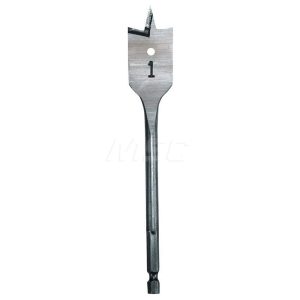 15/16", 1/4" Straight Shank, Bright Finish, Carbon Steel, Spade Blade Drill Bit