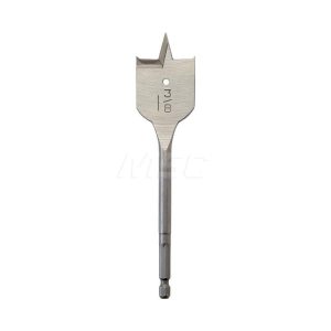 1-3/8", 1/4" Straight Shank, Bright Finish, Carbon Steel, Spade Blade Drill Bit