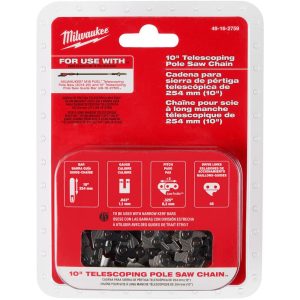 Power Lawn & Garden Equipment Accessories; Accessory Type: Pole Saw Chain ; Material: Steel ; Overall Width: 0in ; Overall Height: 0.625in ; For Use With: Milwaukee. M18 FUEL Telescoping Pole Saw ; Length (Inch): 15 in
