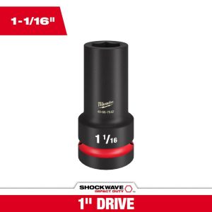 Impact Sockets; Drive Size: 1in (Inch); Style: Square ; Drive Style: Square ; Overall Length (Decimal Inch): 2.1260 ; Material: Steel ; Finish: Black Phosphate
